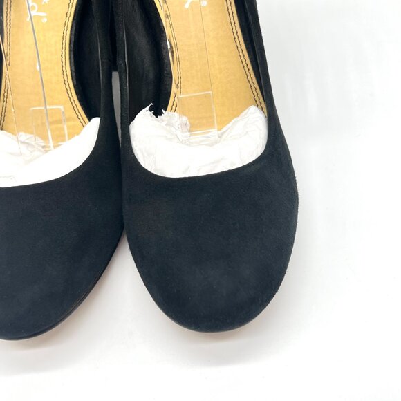 Splendid Womens 7.5M Rosie Black Suede‎ Leather Heels Pumps Shoes - Picture 5 of 13